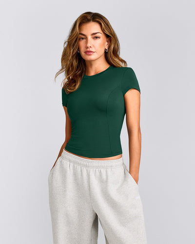 Mellow™ Motion Crew Neck Top | Racing Green
