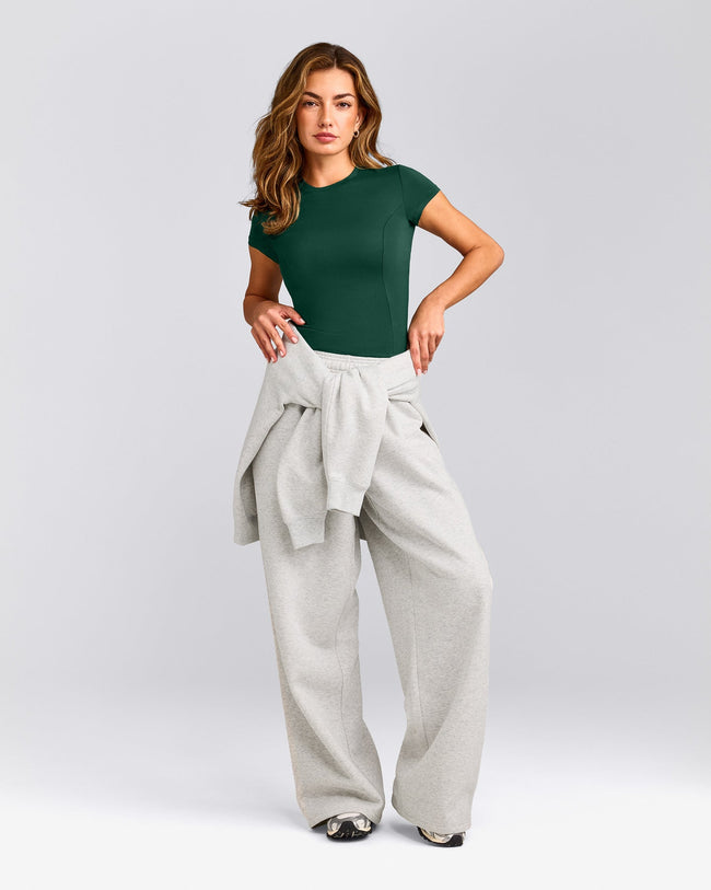 Mellow™ Motion Crew Neck Top | Racing Green