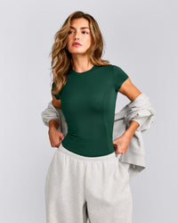 Mellow™ Motion Crew Neck Top | Racing Green