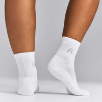 Mid Crew Socks 3 Pack | White