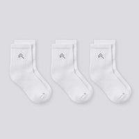 Mid Crew Socks 3 Pack | White