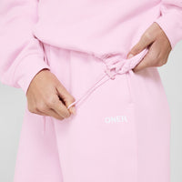 Mid Weight 1/4 Zip Sweatshirt | Chalk Pink