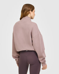 Mid Weight 1/4 Zip Sweatshirt | Dusty Purple