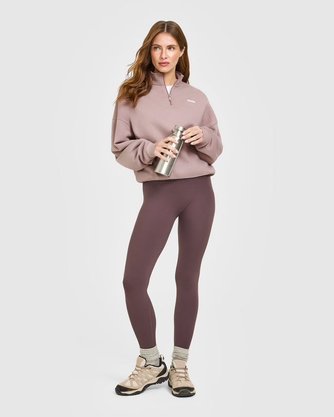 Mid Weight 1/4 Zip Sweatshirt | Dusty Purple