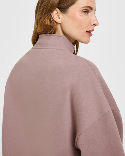 Mid Weight 1/4 Zip Sweatshirt | Dusty Purple