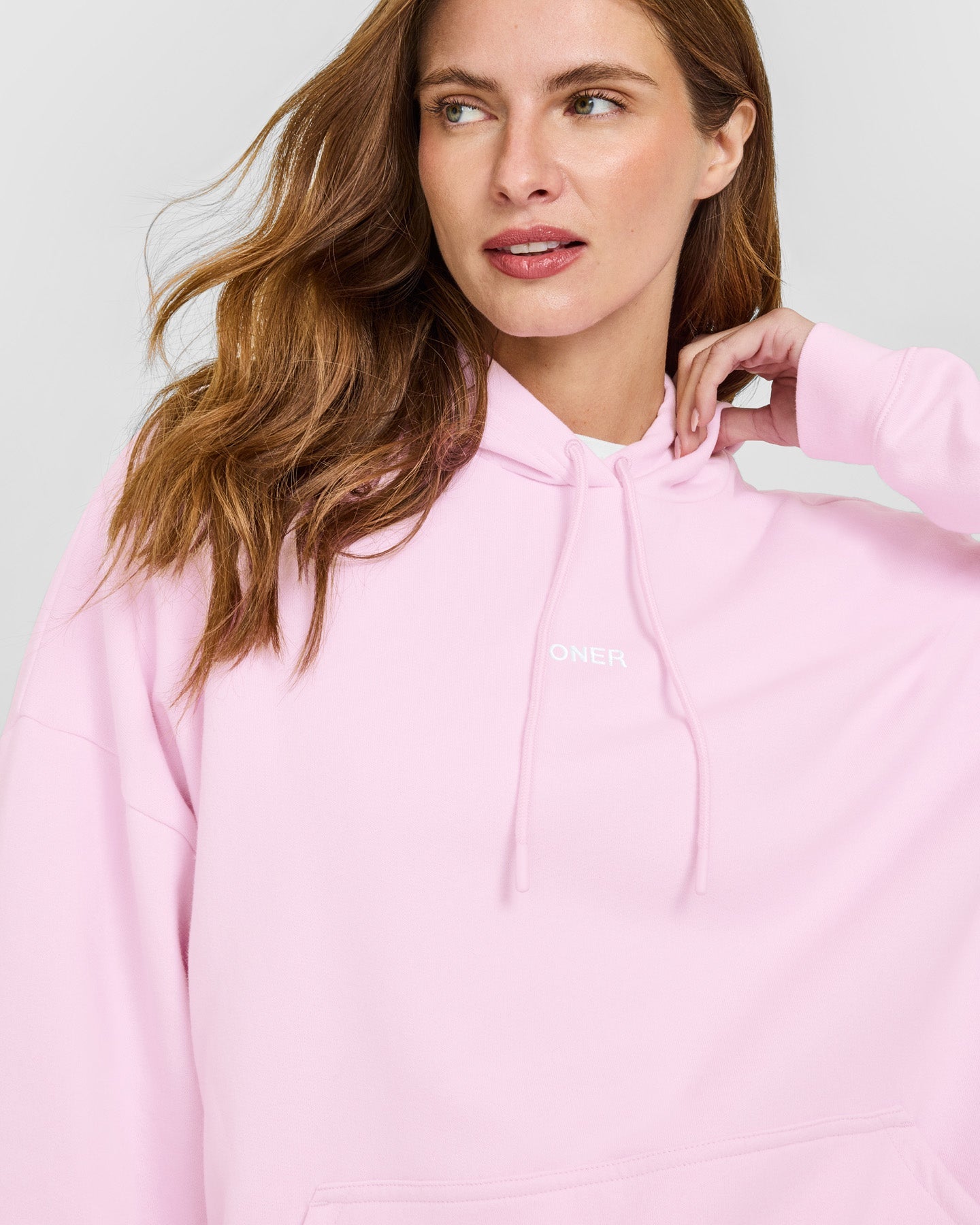 Mid Weight Relaxed Hoodie | Chalk Pink