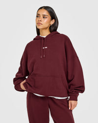 Mid Weight Relaxed Hoodie | Rosewood