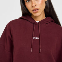 Mid Weight Relaxed Hoodie | Rosewood
