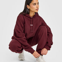 Mid Weight Relaxed Hoodie | Rosewood