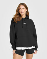 Mid Weight Relaxed Hoodie | Soft Black