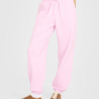 Mid Weight Relaxed Joggers | Chalk Pink