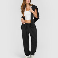 Mid Weight Relaxed Joggers | Soft Black