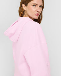 Mid Weight Relaxed Zip Through Hoodie | Chalk Pink