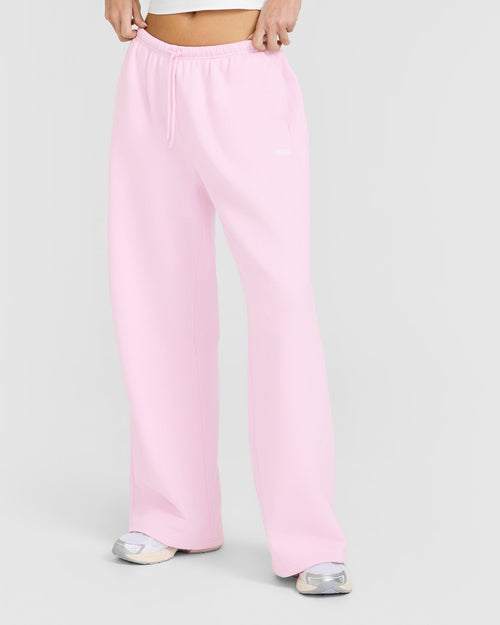 Oner Modal Mid Weight Relaxed Straight Leg Joggers | Chalk Pink