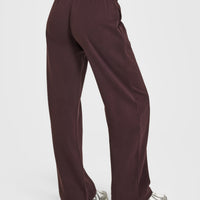 Mid Weight Relaxed Straight Leg Joggers | Plum Brown