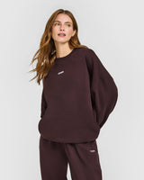 Mid Weight Sweatshirt | Plum Brown