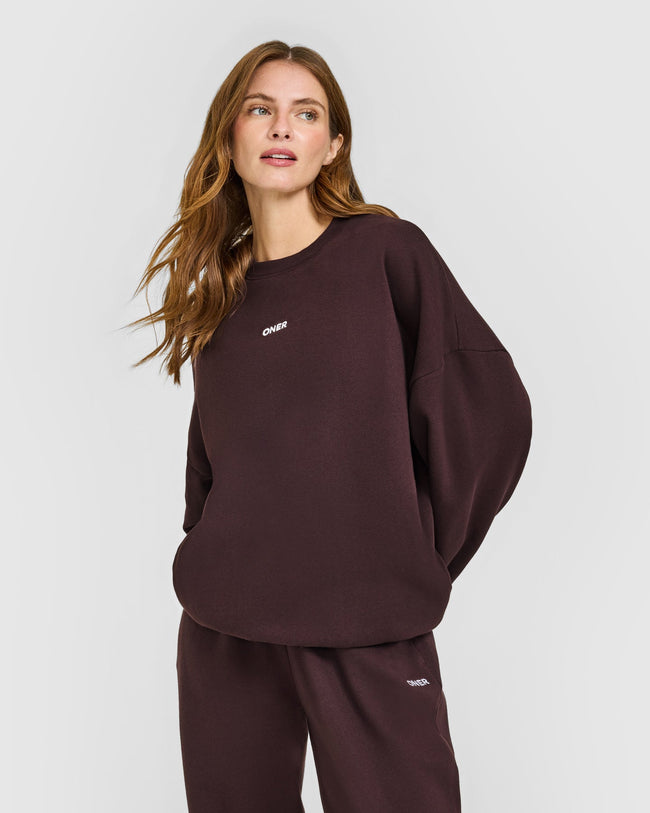 Mid Weight Sweatshirt | Plum Brown
