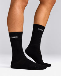 Oner Long Crew Socks 1 Pack | Black