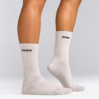 Oner Long Crew Socks 1 Pack | Grey Marl