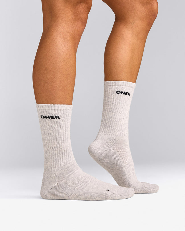 Oner Long Crew Socks 1 Pack | Grey Marl