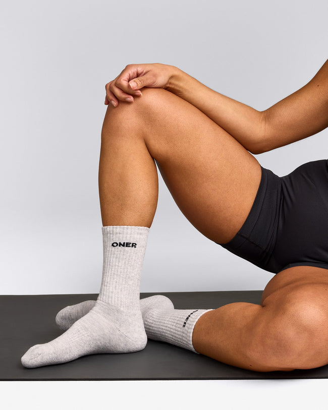 Oner Long Crew Socks 1 Pack | Grey Marl