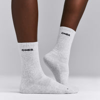 Long Crew Socks 1 Pack | Grey Marl