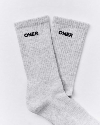 Long Crew Socks 1 Pack | Grey Marl