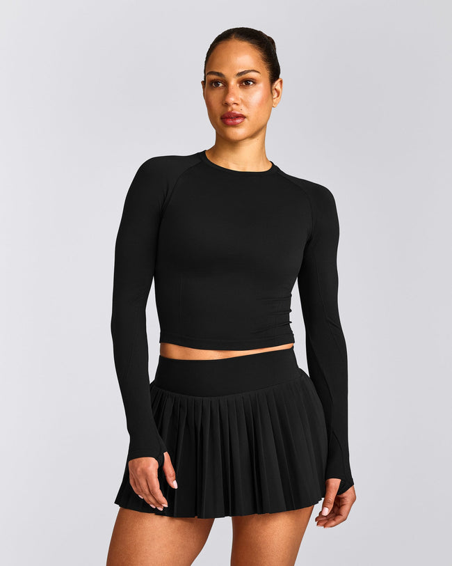 Oner Seamless Fitted Long Sleeve Top | Black