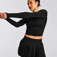 Oner Seamless Fitted Long Sleeve Top | Black