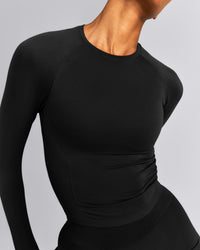 Oner Seamless Fitted Long Sleeve Top New Branding | Black