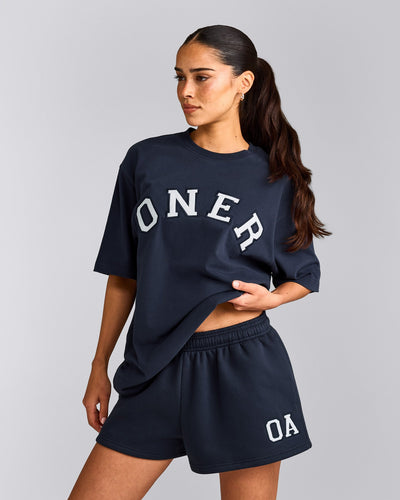 Oversized Girlfriend Washed T-Shirt | True Blue