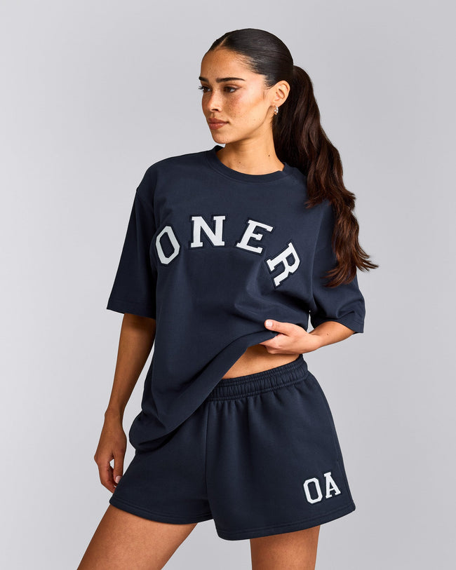Oversized Girlfriend Washed T-Shirt | True Blue