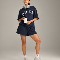 Oversized Girlfriend Washed T-Shirt | True Blue
