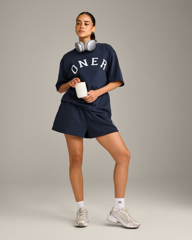 Oversized Girlfriend Washed T-Shirt | True Blue