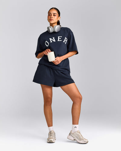 Oversized Girlfriend Washed T-Shirt | True Blue