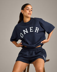 Oversized Girlfriend Washed T-Shirt | True Blue