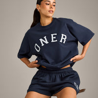Oversized Girlfriend Washed T-Shirt | True Blue
