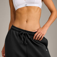 Raw Cut Lounge Wide Leg Joggers | Washed Black