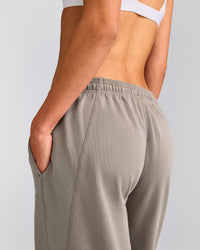 Cotton Vintage Lounge Wide Leg Joggers | Washed Minky