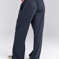 Raw Cut Lounge Wide Leg Joggers | Washed True Blue