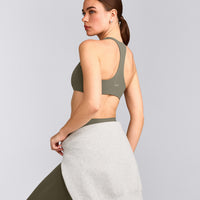 SoftMotion™ Bralette with Grey Logo | Alpine Green