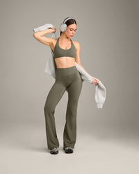 SoftMotion™ Bralette with Grey Logo | Alpine Green