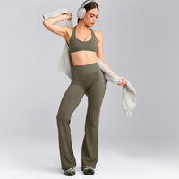 SoftMotion™ Bralette with Grey Logo | Alpine Green