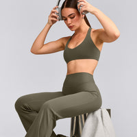 SoftMotion™ Bralette with Grey Logo | Alpine Green