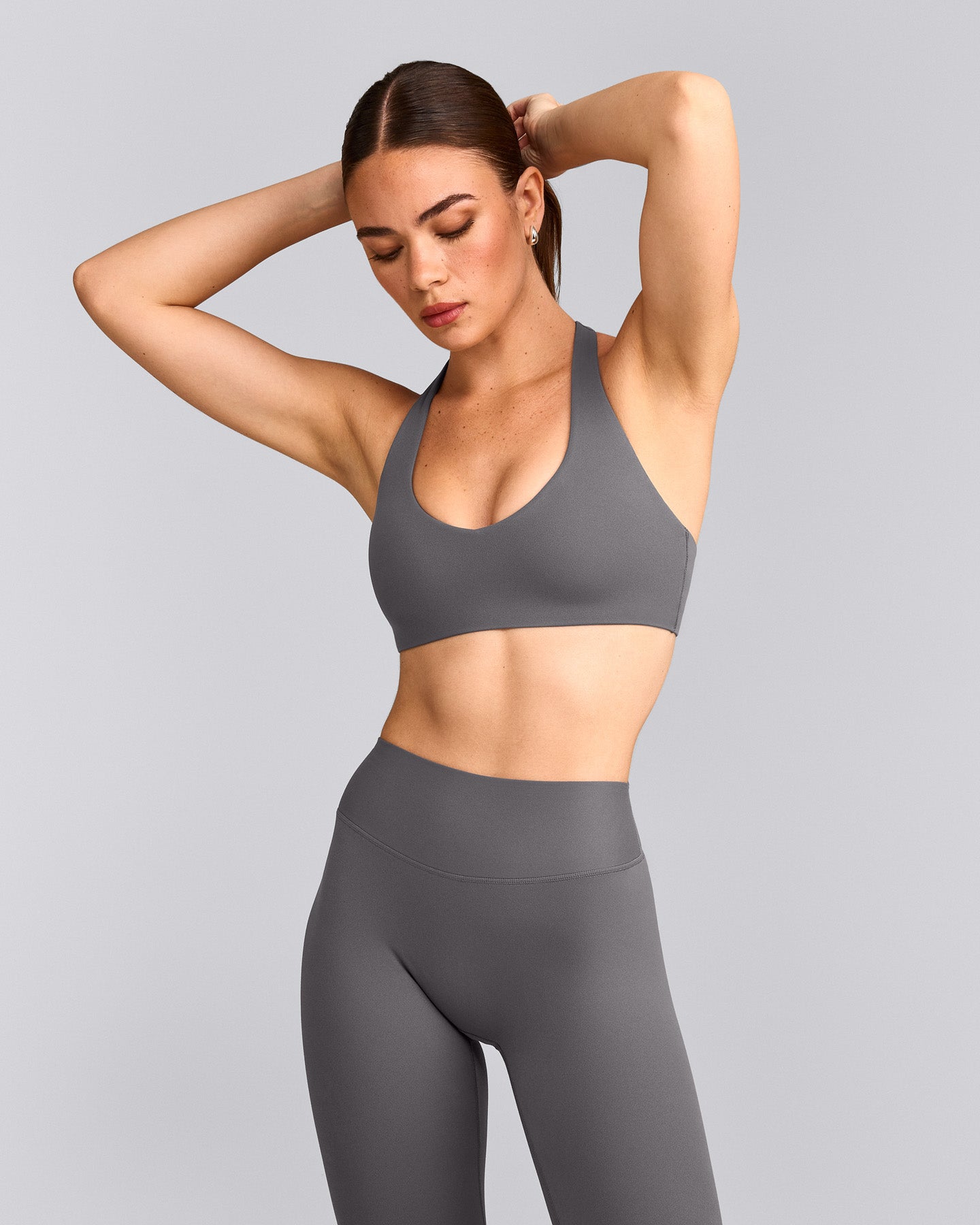 SoftMotion™ Bralette with Grey Logo | Ash Grey