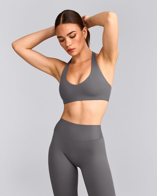 SoftMotion™ Bralette with Grey Logo | Ash Grey