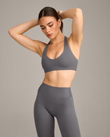 SoftMotion™ Bralette with Grey Logo | Ash Grey