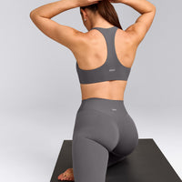 SoftMotion™ Bralette with Grey Logo | Ash Grey