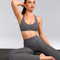 SoftMotion™ Bralette with Grey Logo | Ash Grey