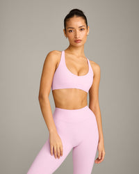 SoftMotion™ Bralette with Grey Logo | Chalk Pink